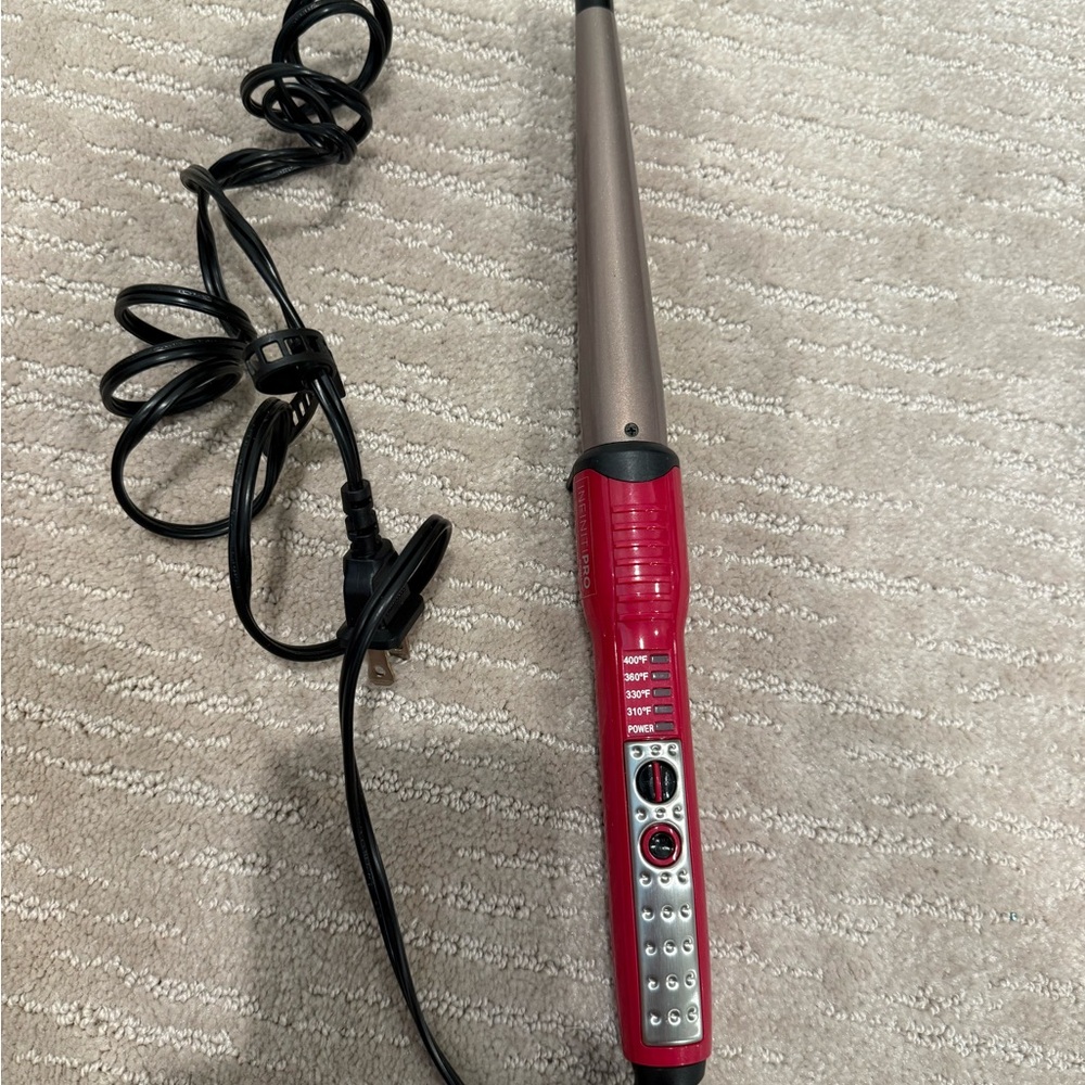 Red and Silver Curling Wand